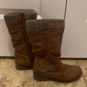 Girls size 3 Taxi Girl Payton 2T Cozy Brown Kids Boots Faux leather